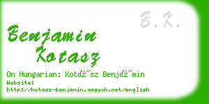 benjamin kotasz business card